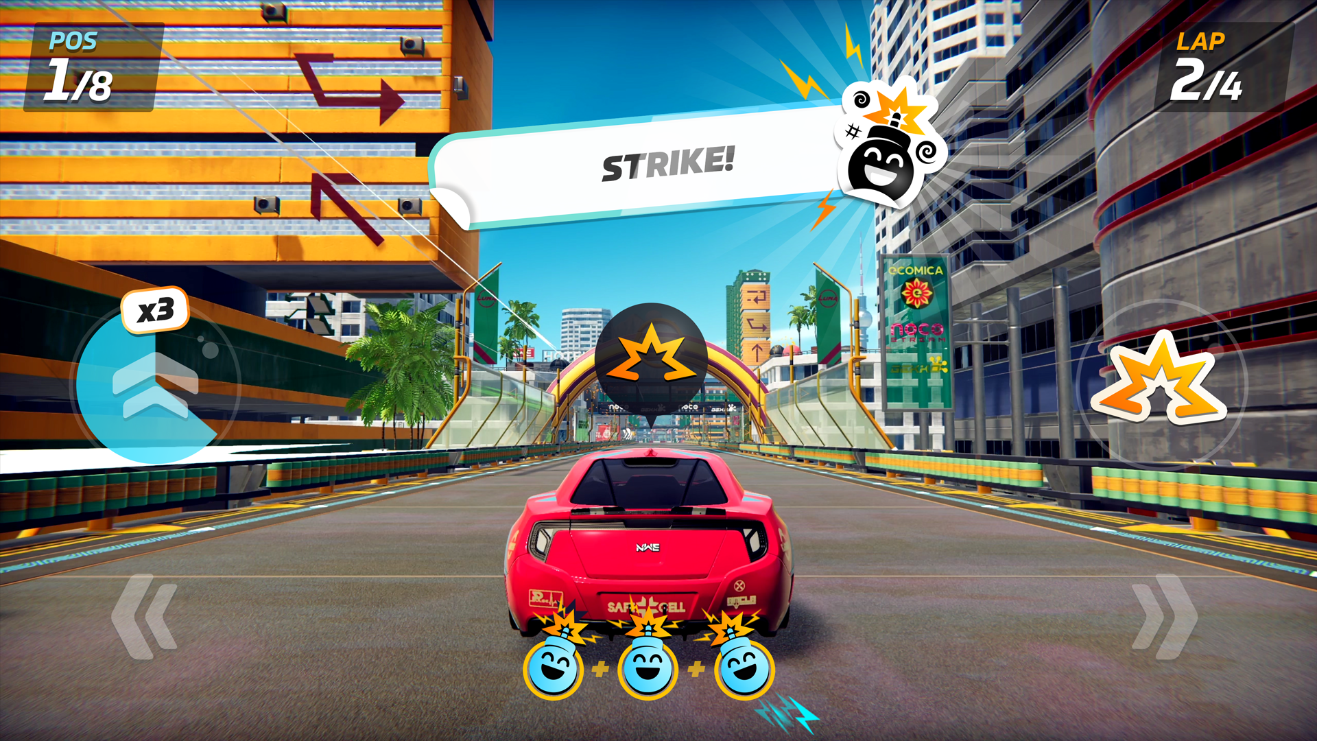 Detonation Racing gameplay with HUD.