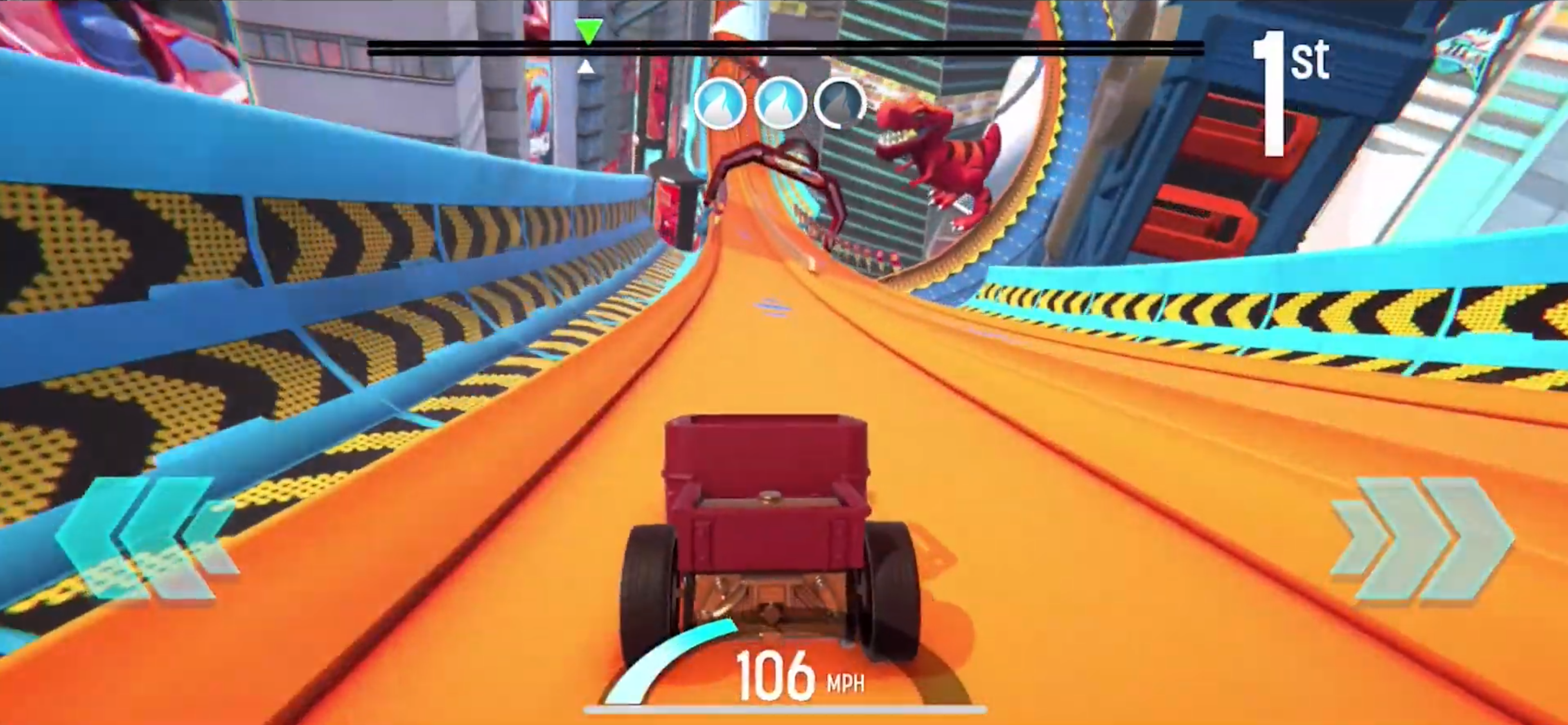 Gameplay from the Hot Wheels Id app